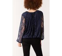 Blue Vanilla Women's Navy Long Sleeve Round Neck Blouse | Size: Small/Medium