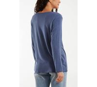Blue Vanilla Women's Navy Long Sleeve V-neck Top