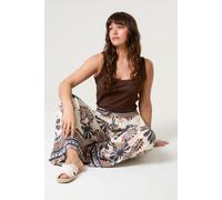 Blue Vanilla Women's Navy Print Wide-Leg Trousers | Size: Medium Blue Vanilla Navy M
