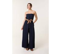 Blue Vanilla Women's Navy Sleeveless Bardot Jumpsuit | Size: Small/Medium