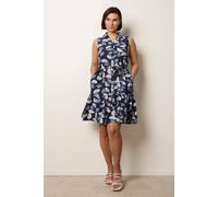Blue Vanilla Sleeveless Shirt Dress - M - Navy