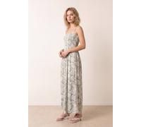 Blue Vanilla Women's Pale Green Crinkle Shirred Strappy Jumpsuit | Size: Medium/Large Blue Vanilla Pale Green M/L