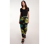 Blue Vanilla Women's Palm Print Trousers in Black | Size: Small Blue Vanilla Black S