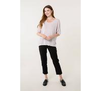 Blue Vanilla Women's Pink Three Quarter Sleeve Round Neck Top