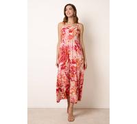 Blue Vanilla Women's Pink Sleeveless Slip On Square Maxi Dress | Size: Medium Blue Vanilla Pink M