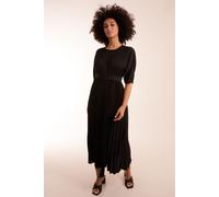 Blue Vanilla Women's Pleated Dress With Belt in Black | Size: Small Blue Vanilla Black S