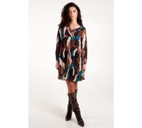 Blue Vanilla Women's Pleated Wrap Dress | Size: S/M Blue Vanilla Multicolor S/M