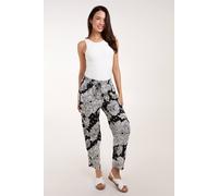 Blue Vanilla Women's Printed Trousers in Navy | Size: Medium
