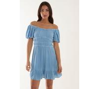 Blue Vanilla Women's Puff Ball Mini Dress in Blue | Size: 10 Blue Vanilla Blue 10