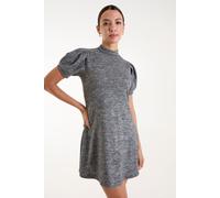 Blue Vanilla Women's Puff Sleeve Smock Dress in Charcoal | Size: Large Blue Vanilla Charcoal L