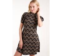 Blue Vanilla Women's Puff Sleeve Swing Mini Dress in Black | Size: Small