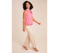 Blue Vanilla Women's Pussybow Sleeveless Top in Pink | Size: Small/Medium
