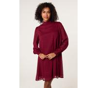 Blue Vanilla High Neck Shift Dress - UK 10 - Berry