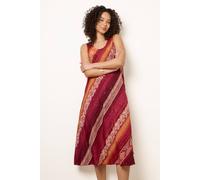 Blue Vanilla Women's Red & Orange Sequin Jacquard Dress | Size: S/M Blue Vanilla Red S/M