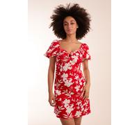 Blue Vanilla Women's Ring Detail Milkmaid Mini Dress in Red | Size: 10 Blue Vanilla Red 10