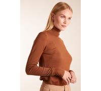Blue Vanilla Women's Roll Neck Jumper in Brown | Size: 2XL Blue Vanilla Brown 2XL