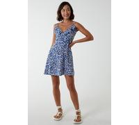 Blue Vanilla Women's Ruffle Wrap Front Cami Dress in Black | Size: 10