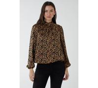 Blue Vanilla Women's Satin Blouson Top in Brown | Size: Small Blue Vanilla Brown S