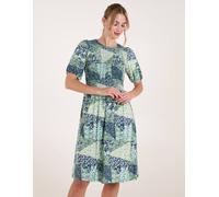 Blue Vanilla Women's Shirred Bust Mini Dress | Size: Large/XL Blue Vanilla Multicolor L/XL