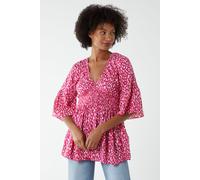 Blue Vanilla Women's Shirred Bust Top in Pink | Size: Small Blue Vanilla Pink S