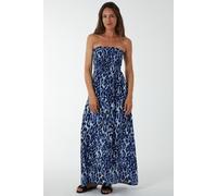 Blue Vanilla Women's Shirred Midi Dress in Navy | Size: Small