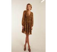 Blue Vanilla Women's Shirred Waist Dress in Brown | Size: 8 Blue Vanilla Brown 8