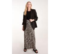 Blue Vanilla Women's Shirred Waistband Wide Leg Trouser in Black | Size: Medium Blue Vanilla Black M