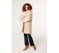 Blue Vanilla Faux Fur Long Coat - Stone - L - Stone
