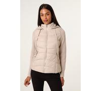 Blue Vanilla Knitted Sleeve Puffer Jacket - L - Stone