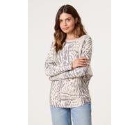 Blue Vanilla Leopard Print Jumper - S-M - Stone