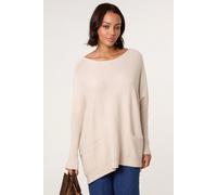 Blue Vanilla Women's Stone Boxy Jumper With Buttons Blue Vanilla Stone One Size
