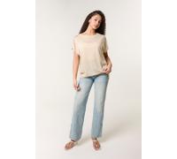 Blue Vanilla Women's Stone Shell Trim Oversized Top | Size: Medium/Large Blue Vanilla Stone M/L