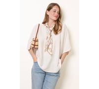 Blue Vanilla Scarf Viscose Top - One Size - Stone