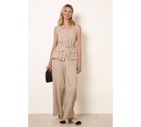Blue Vanilla Tailored Pocket Two-Piece Co-Ord Set - S - Stone