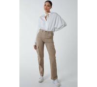 Blue Vanilla Women's Straight Leg Pocket Detail Cargo Jeans in Stone | Size: 16 Blue Vanilla Stone 16