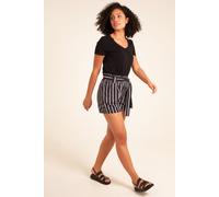 Stripe Belted Shorts Blue Vanilla Black S