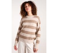 Stripe Rib Knit Jumper Blue Vanilla Beige S/M