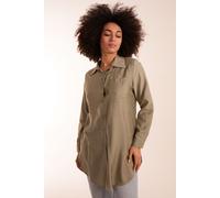 Blue Vanilla Women's Striped Shirt in Light Khaki | Size: Medium Blue Vanilla Light Khaki M