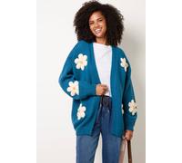 Blue Vanilla Women's Teal Longe Sleeve Slip On V-neck Cardigan | Size: S/M Blue Vanilla Teal S/M