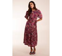 Blue Vanilla Women's Tie Waist Midi Smock Dress in Pink | Size: 8