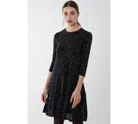 Blue Vanilla Women's Tiered Hem Smock Midi Dress in Black | Size: 10