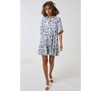 Blue Vanilla Women's Trapeze Tiered Shirt Dress in White | Size: Medium