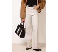 Blue Vanilla Floral Embroidered Detailed Flared Jeans - M - White