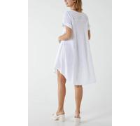 Blue Vanilla Women's White Short Sleeve Round Tunic Dress