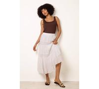 Blue Vanilla Tiered Maxi Skirt - White - M-L