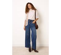 Blue Vanilla Women's Wide-flared Blue Drawstring Jeans | Size: XL