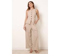 Blue Vanilla Women's Wide-flared Stone Sleeveless Slip On Round Top | Size: Small