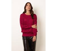 Blue Vanilla Women's Wine Long Sleeve Slip On Round Neck Top | Size: Large/XL