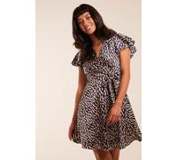 Blue Vanilla Women's Wrap Ruffle Mini Dress in Navy | Size: 8 Blue Vanilla Navy 8