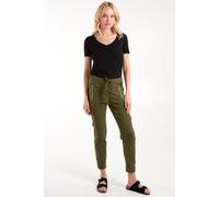 Blue Vanilla Women's Zip Drawstring Trouser in Khaki | Size: XL Blue Vanilla Khaki XL